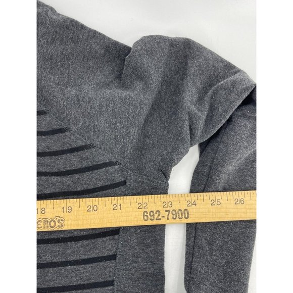Kenneth Cole Reaction Women's Gray Black Striped Pocket Sweat Shirt Size XXL - Picture 5 of 8